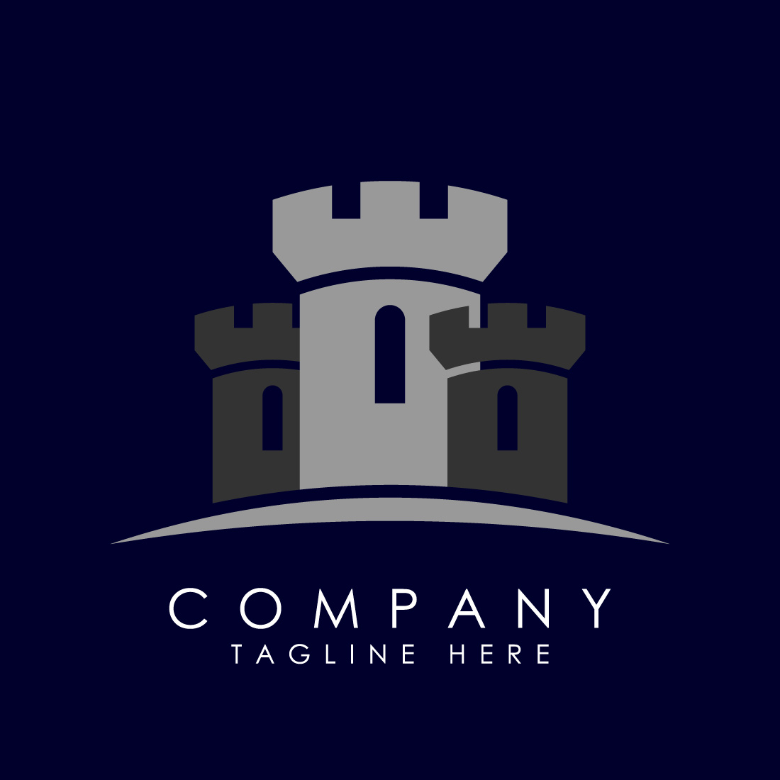 Castle tower logo design vector illustration Castle icon sign symbol preview image.
