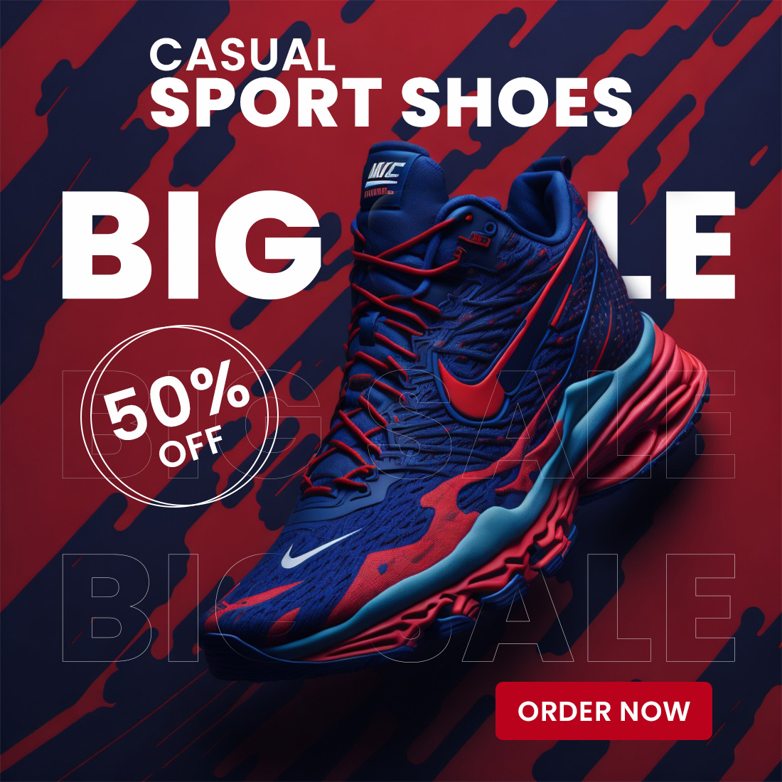 big sale shoes social media post cover image.