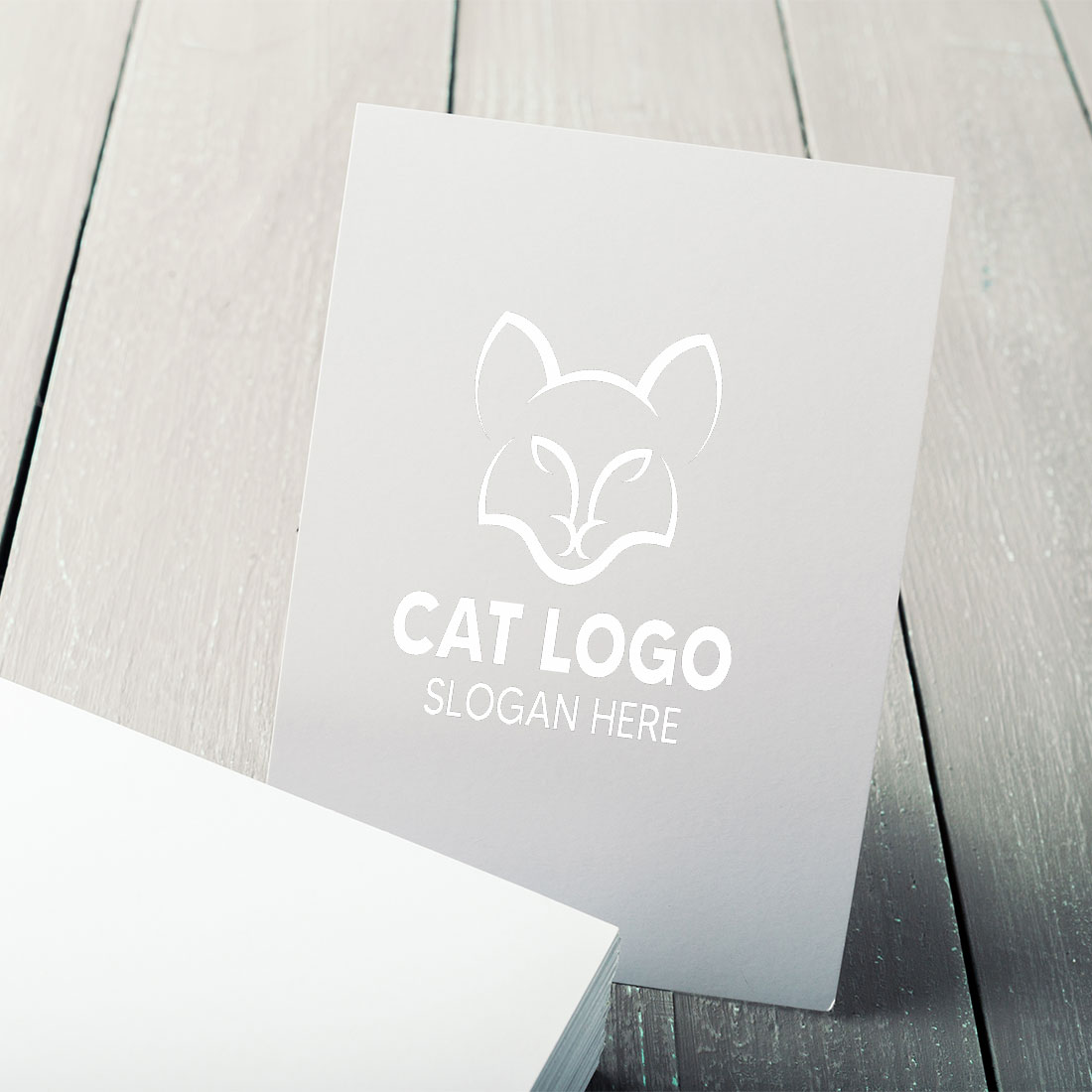 Vector illustration cat logo preview image.