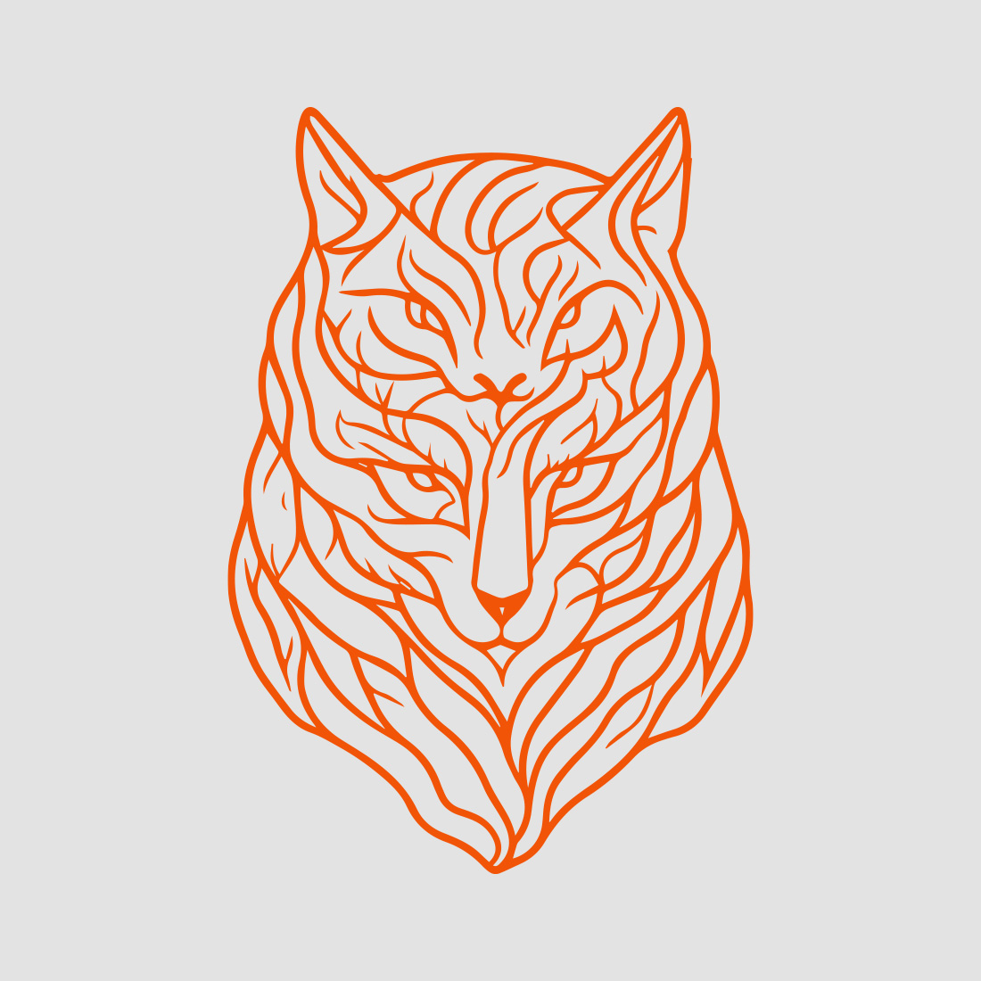 cats illustration logo design preview image.