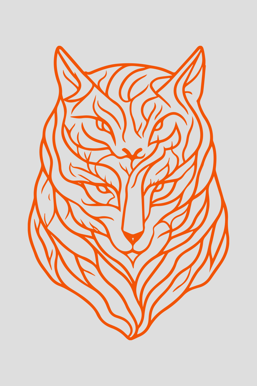 cats illustration logo design pinterest preview image.