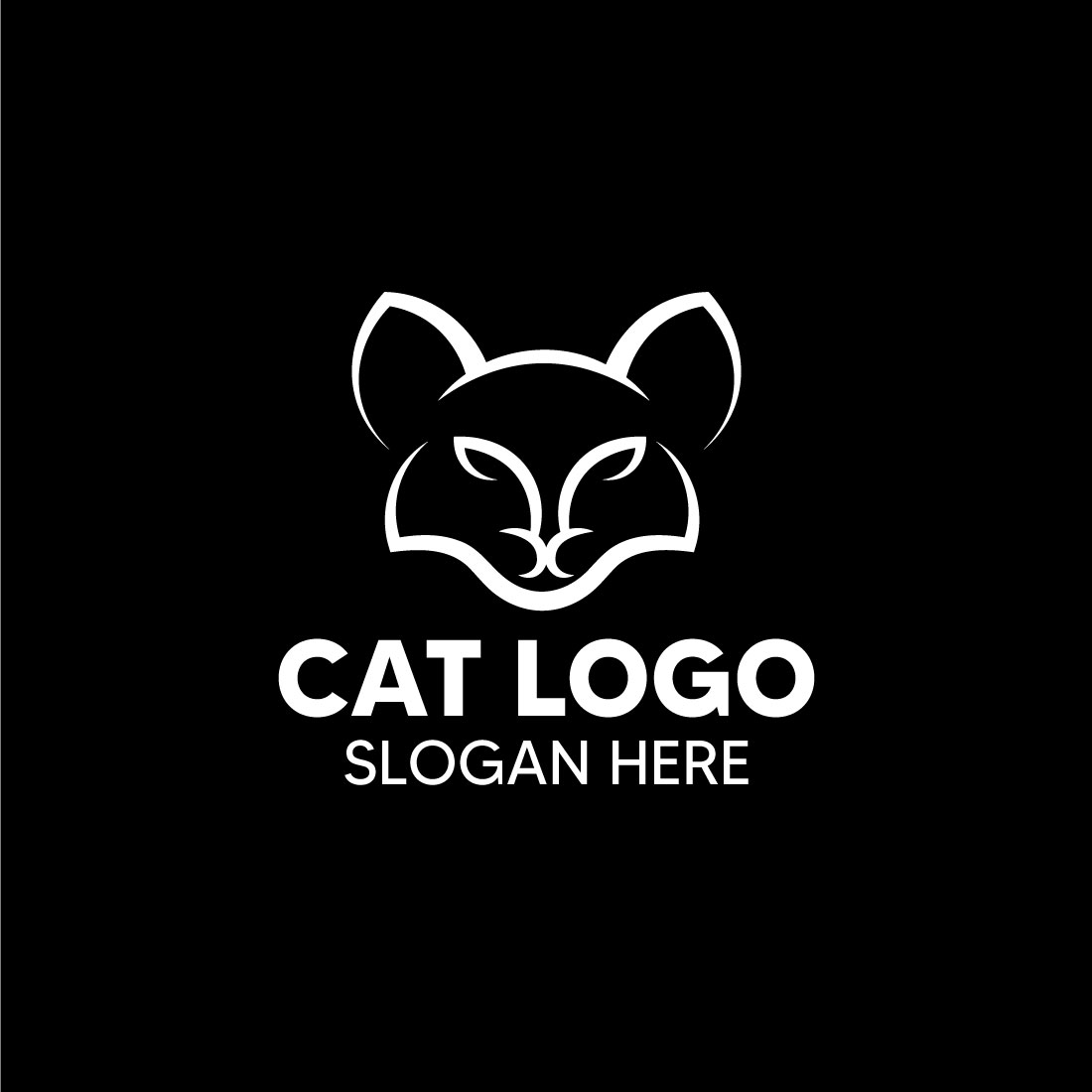 Vector illustration cat logo - MasterBundles