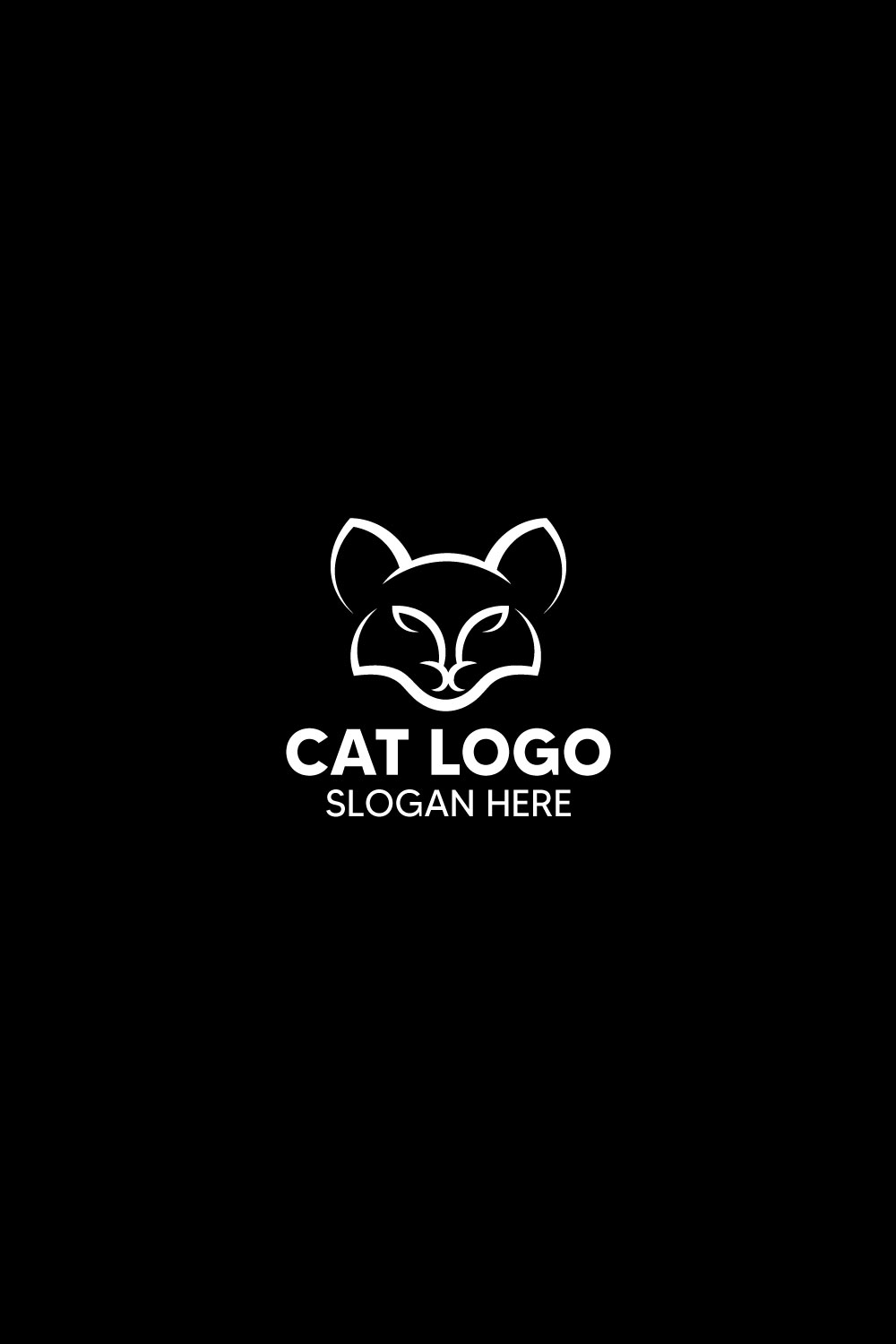 Vector illustration cat logo pinterest preview image.