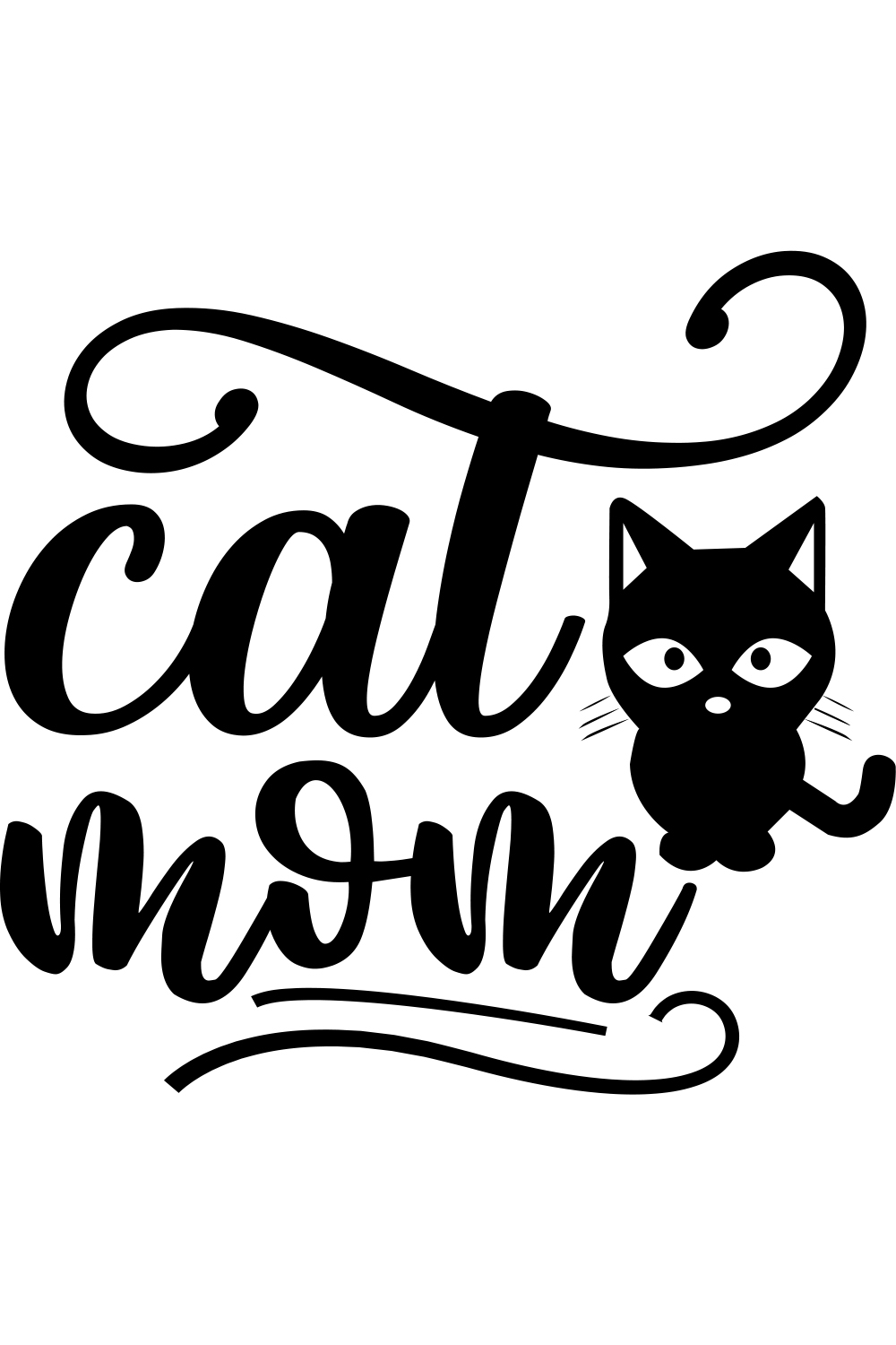 Cat mom svg pinterest preview image.