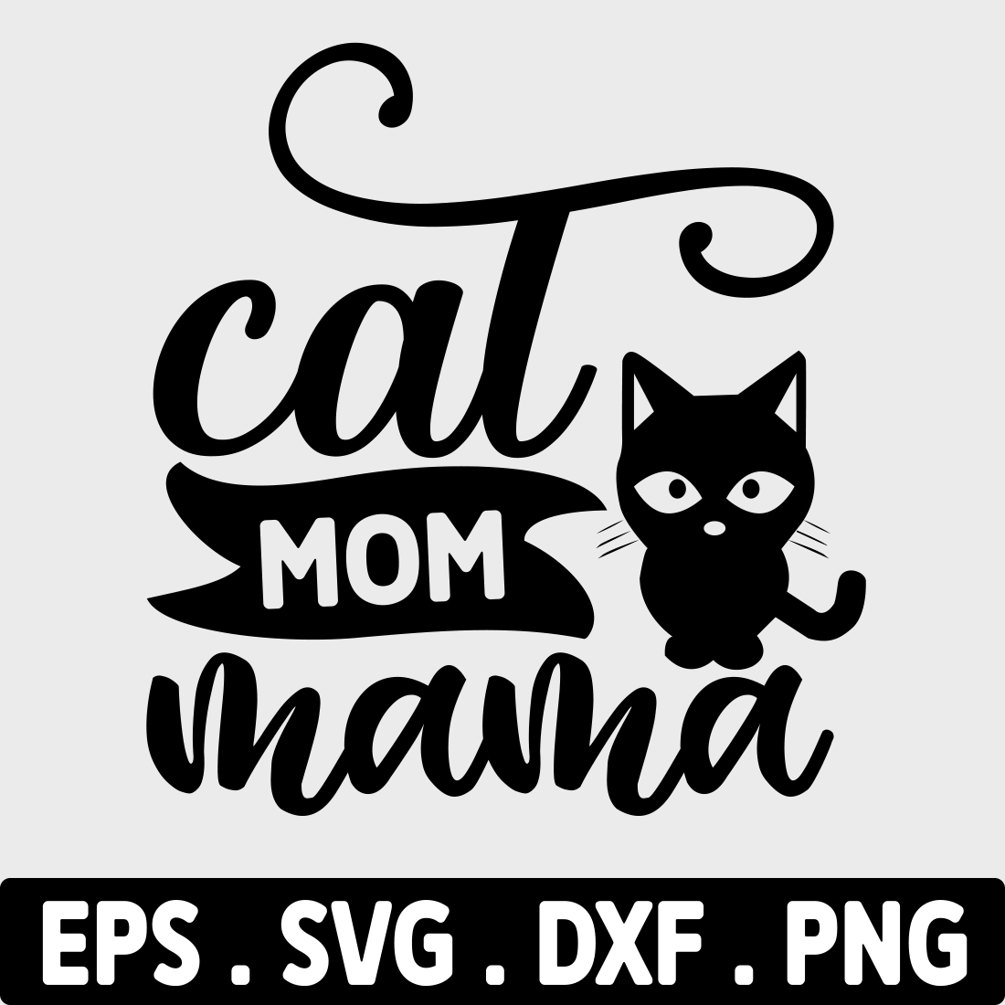 Cat mom mama svg cover image.