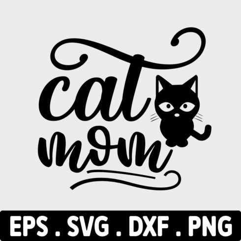 Cat mom svg cover image.