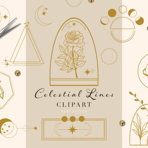 Celestial Lines Magic Logo Vector cover image.