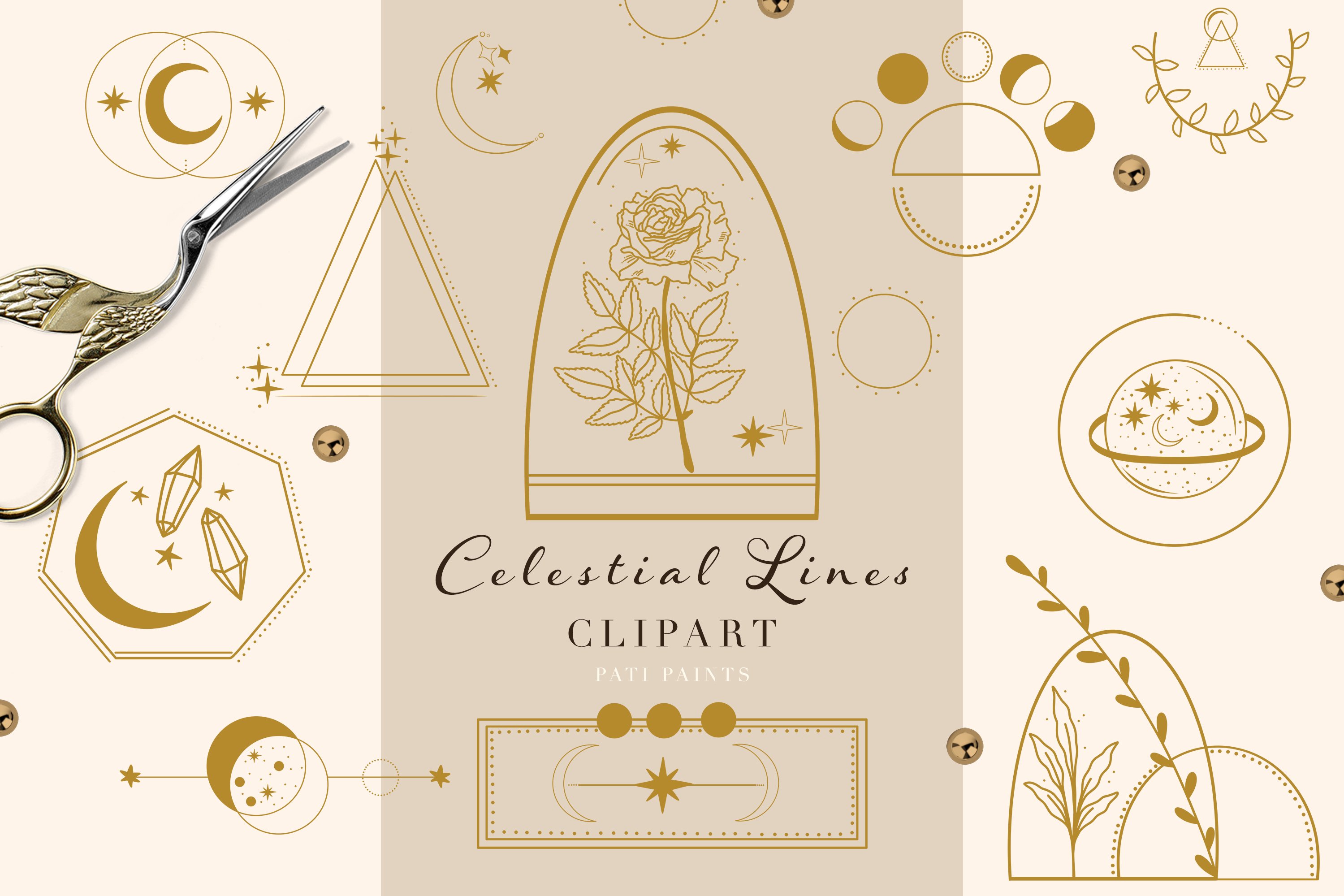 Celestial Lines Magic Logo Vector cover image.