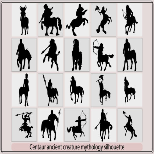 Centaur ancient creature mythology silhouette cover image.