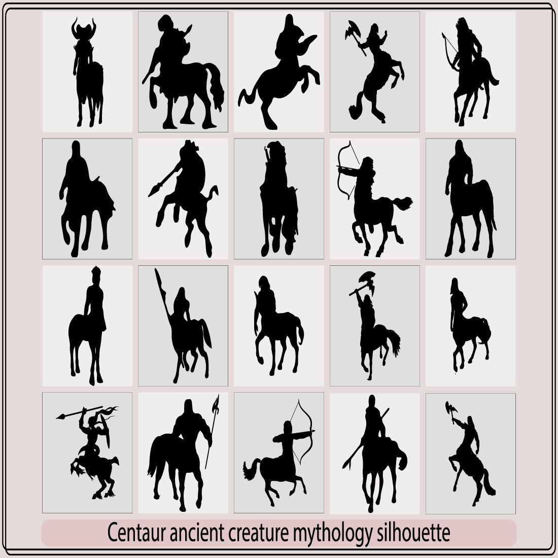 Centaur ancient creature mythology silhouette preview image.