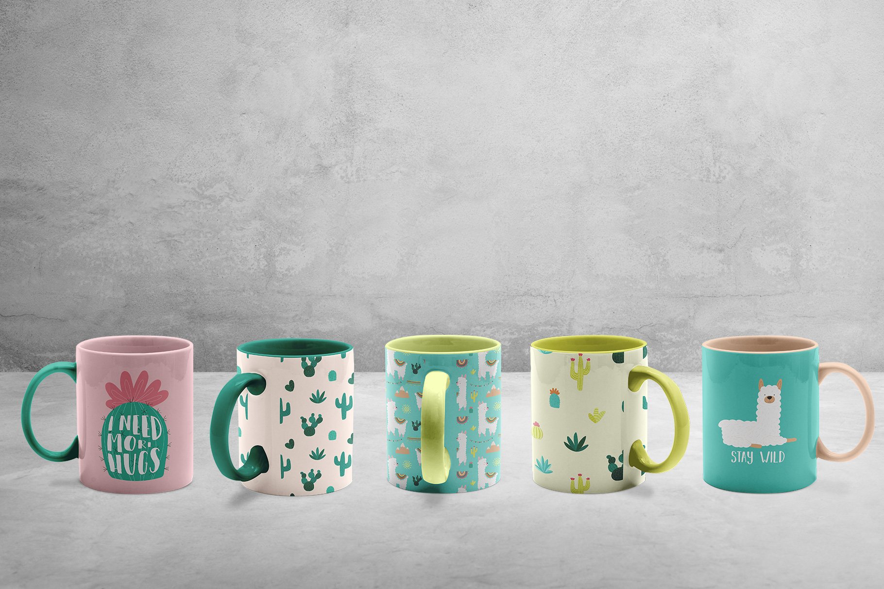 ceramic coffee mugs mockup set image preview 3 780