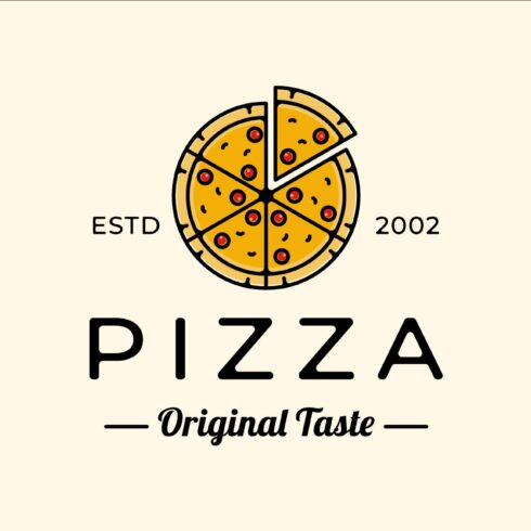 pizza or pizzeria logo vintage cover image.