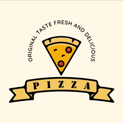 pizza or pizzeria logo vintage cover image.