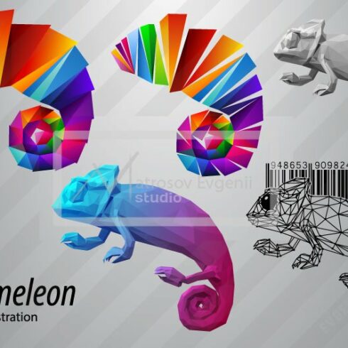 Chameleon from triangles. Set cover image.