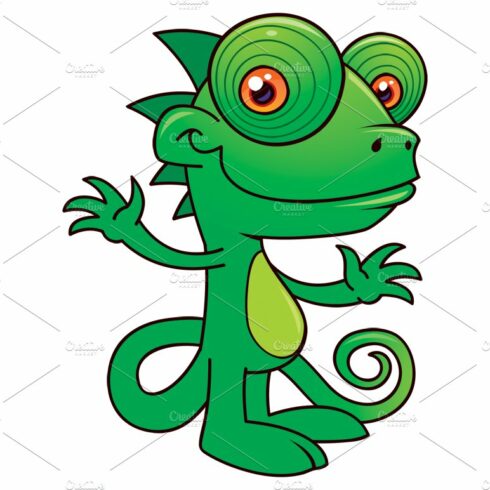 Happy Chameleon Cartoon cover image.