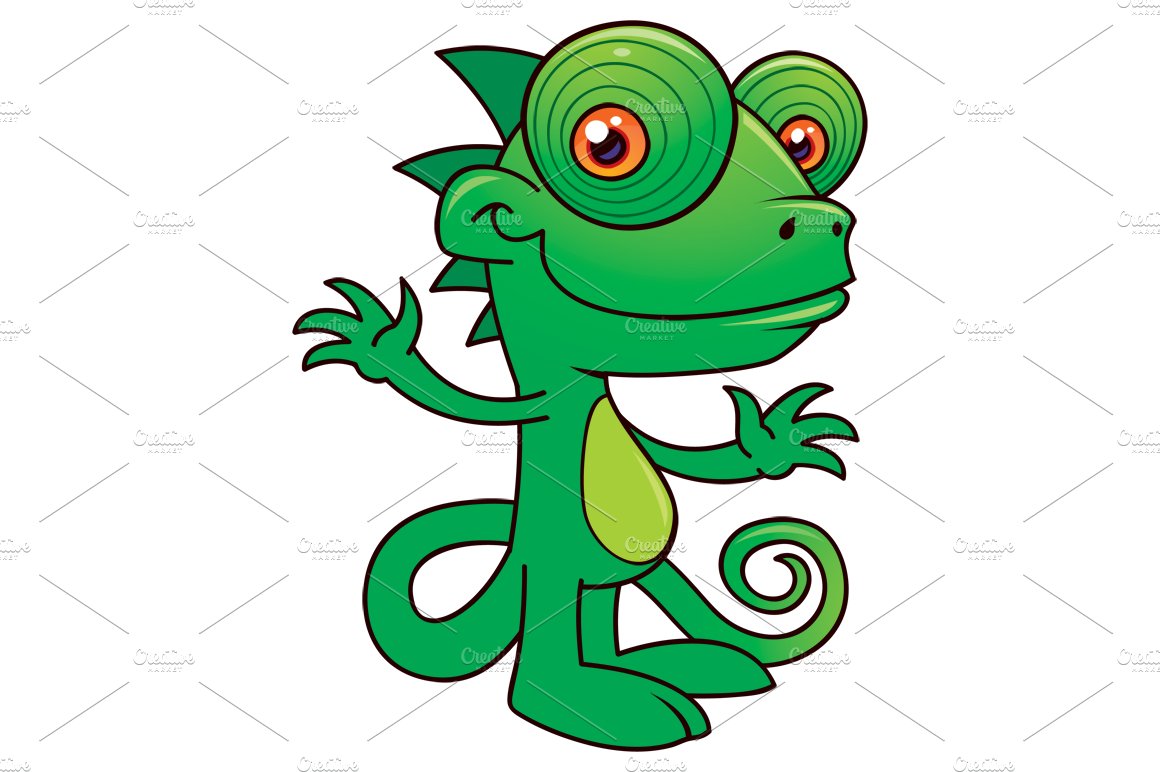 Happy Chameleon Cartoon cover image.