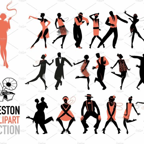 CHARLESTON DANCE CLIPART cover image.