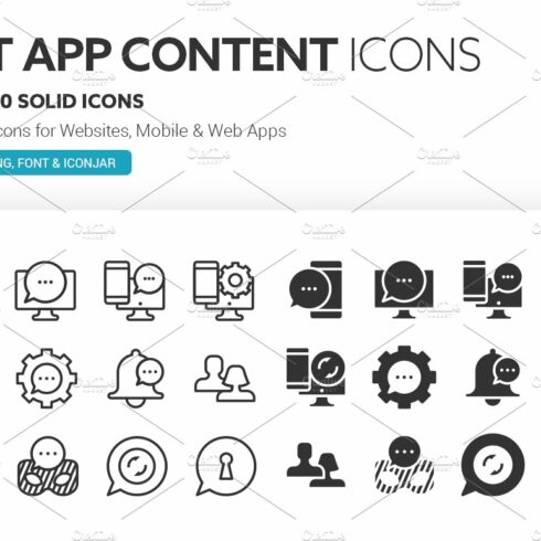 Chat App Content Icons cover image.