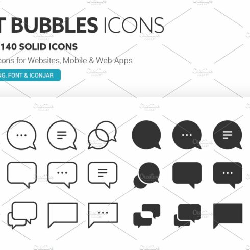 Chat Bubbles Icons cover image.