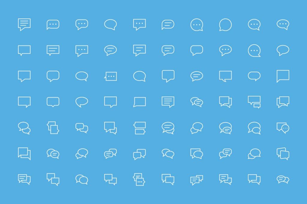70 Chat Messages Icons – MasterBundles