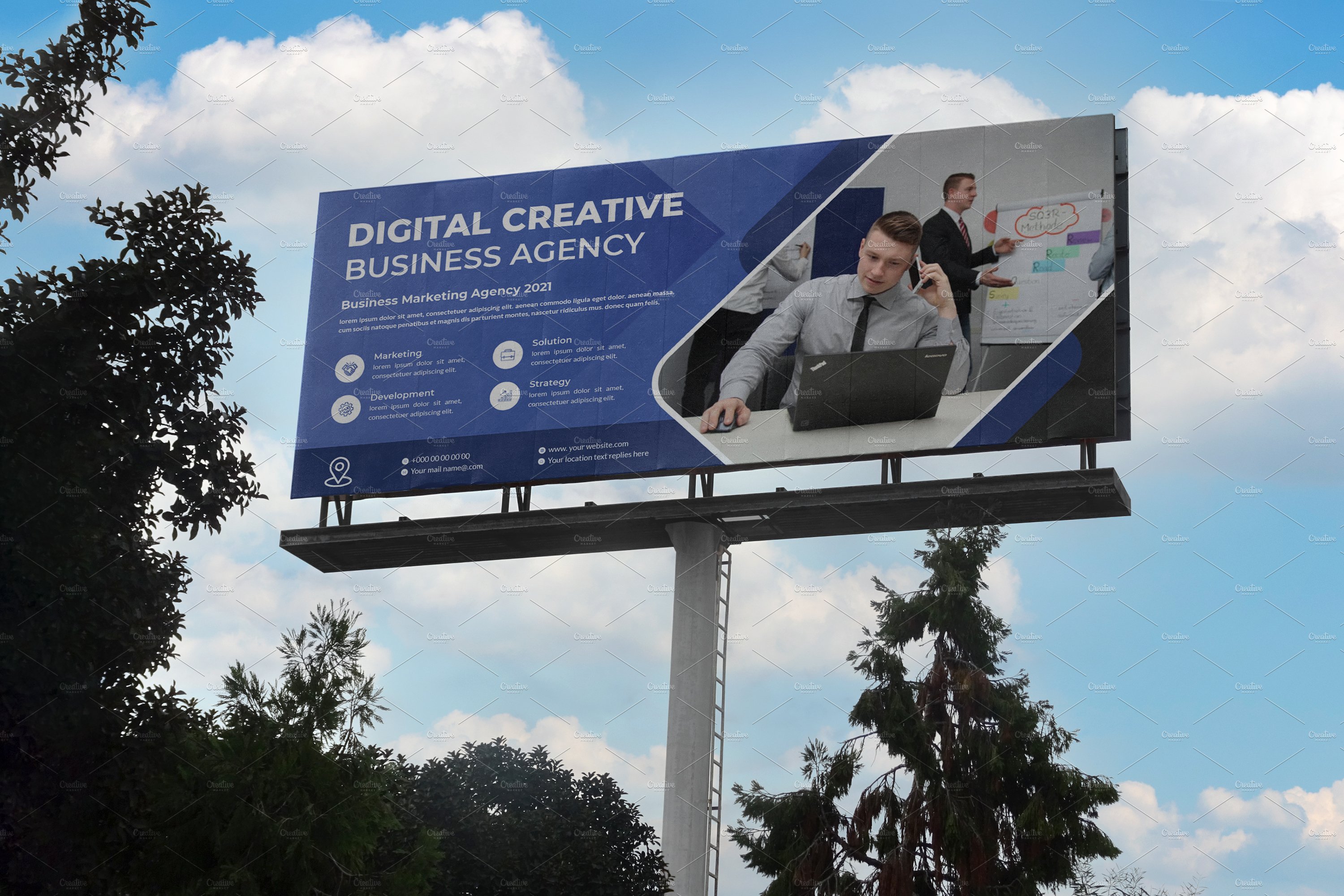 Business Billboard Template preview image.