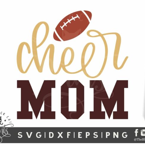 Cheer Mom SVG DXF EPS PNG cover image.