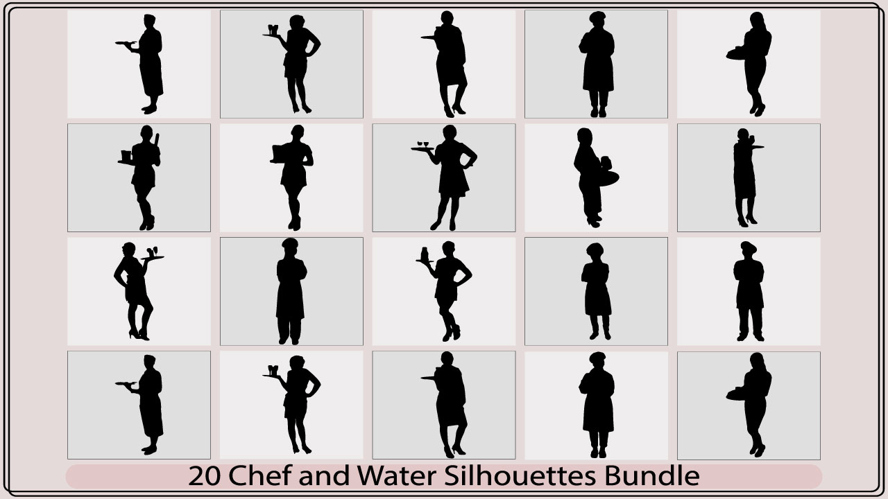 chef and waiter silhouettemb add media 325