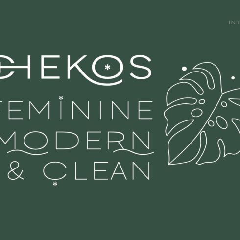 Chekos- Feminine type face design cover image.