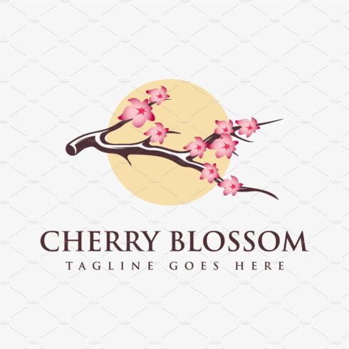 Cherry Blossom branch tree logo cover image.