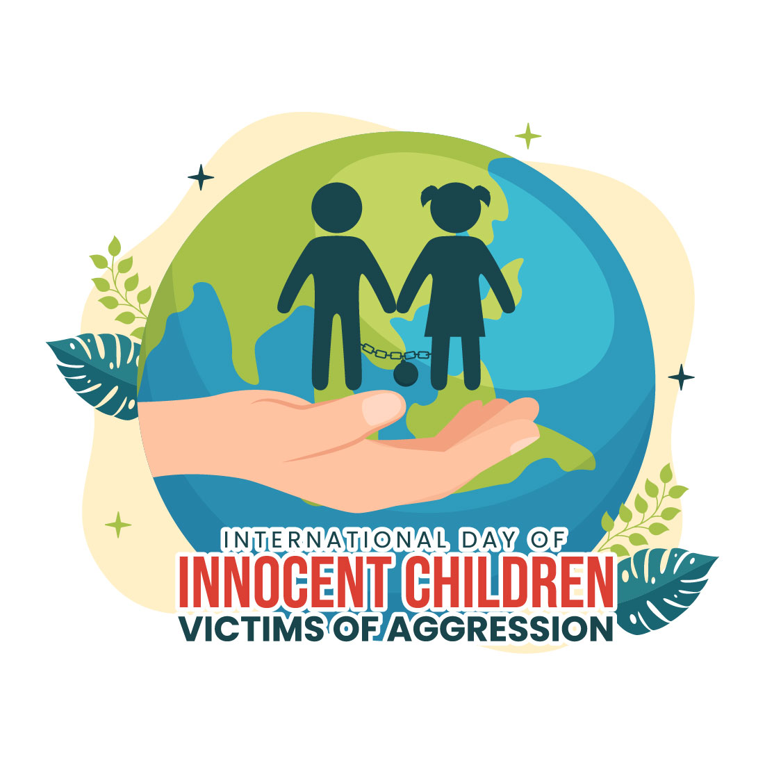 12 International Day of Innocent Children Victims of Aggression Illustration preview image.