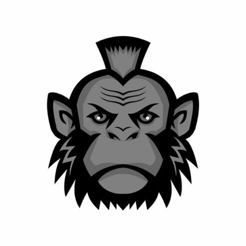 Chimpanzee Wearing Mohawk Mascot cover image.
