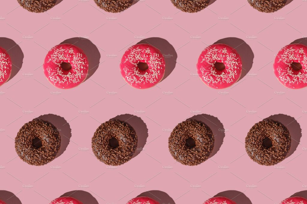 Pink donut patterns – MasterBundles