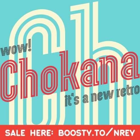 Chokana - new retro font cover image.