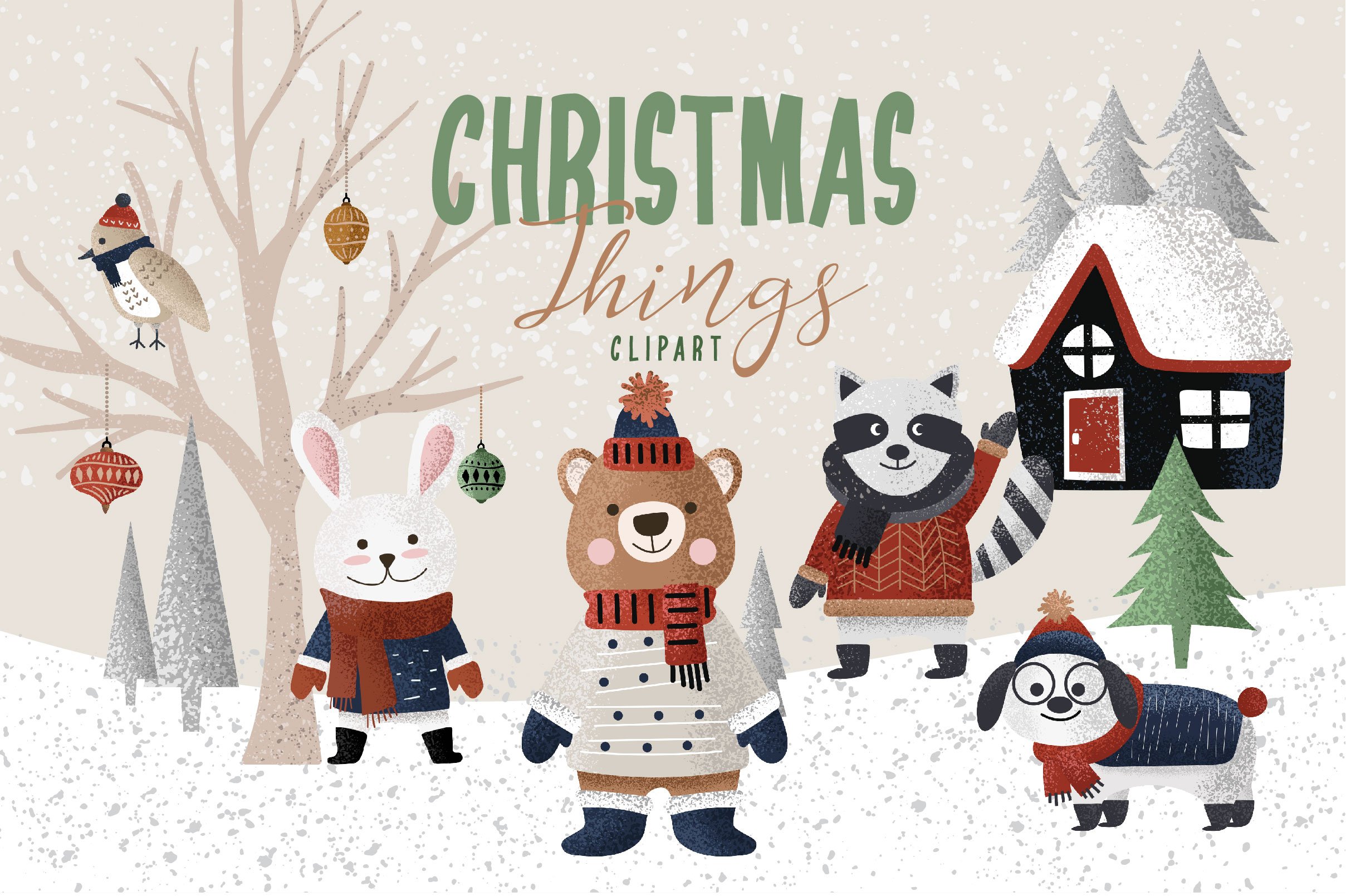 Christmas Things Clipart cover image.
