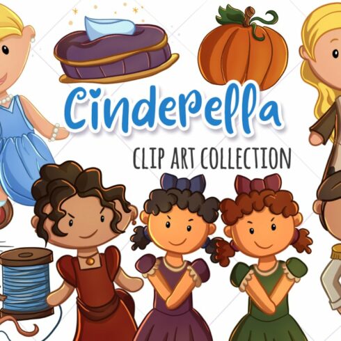 Cinderella Clip Art Collection cover image.