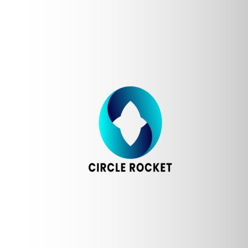 Gradient Color Rocket Logo Rocket Booster Rocket In Circle cover image.