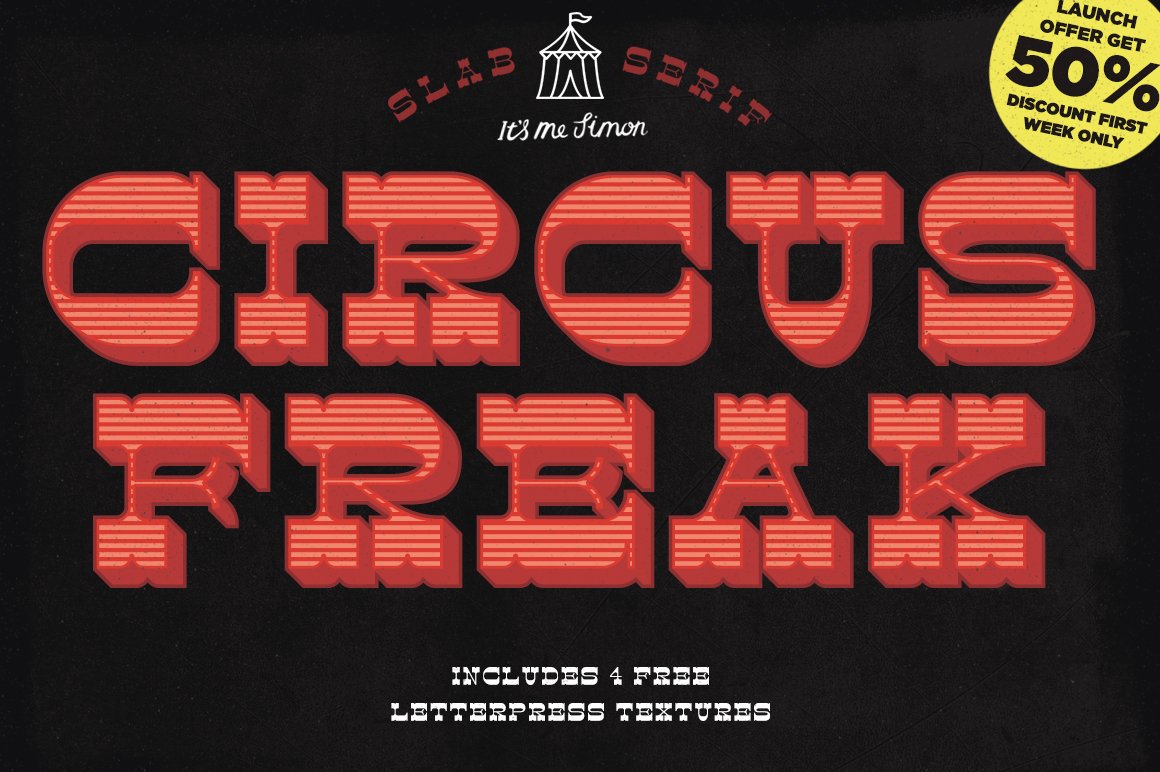 Slab Serif font Circus Freak cover image.