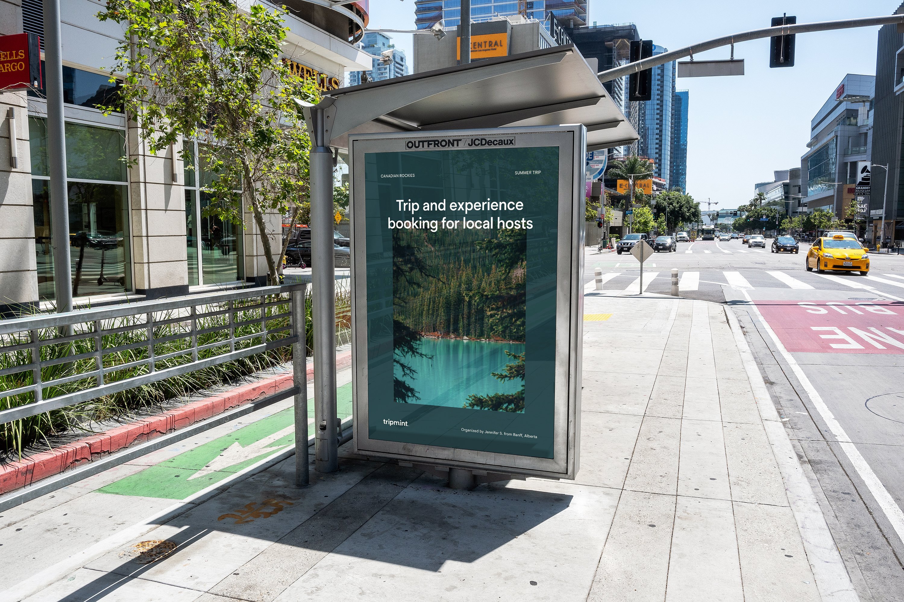 city bus stop mockup poster 206