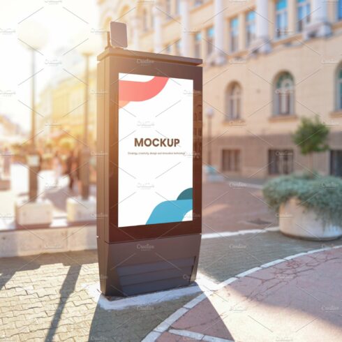 City street light advertising mockup cover image.