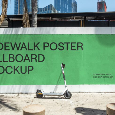 City Billboard Poster Mockup PSD cover image.
