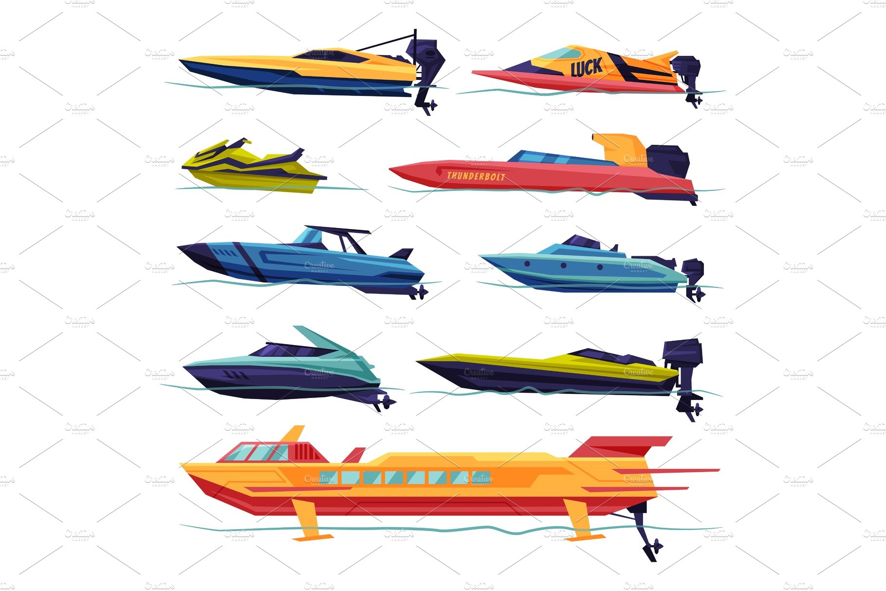 Collection of Speedboat, Sailboat cover image.