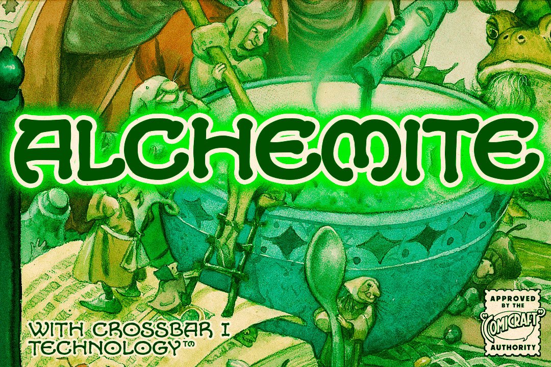 Alchemite - fantasy wizard font cover image.