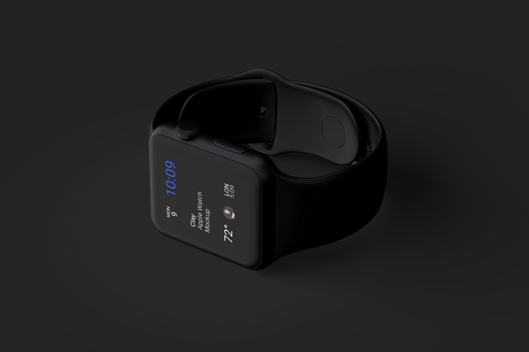 Clay Apple Watch Mockup 03 preview image.