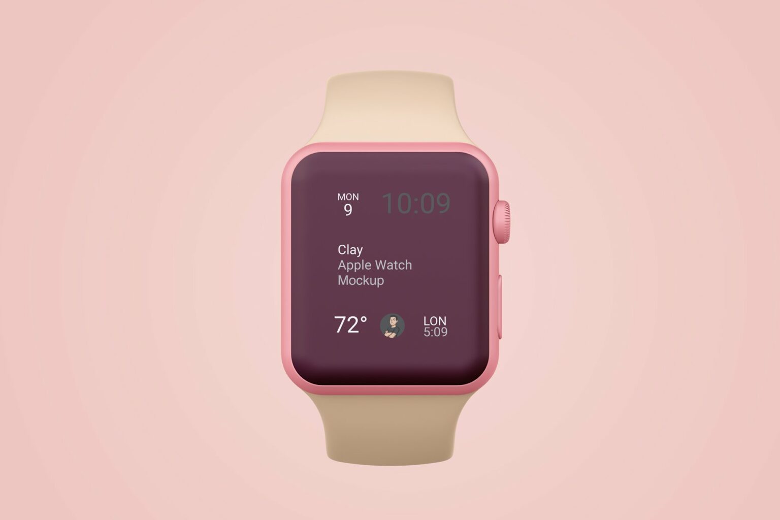 Clay Apple Watch Mockup 04   MasterBundles