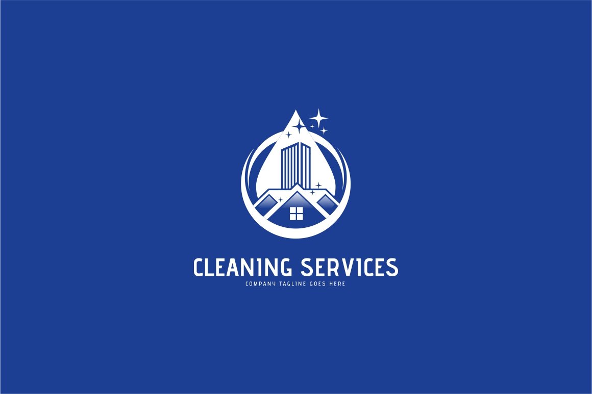 Cleaning Service Logo Template preview image.