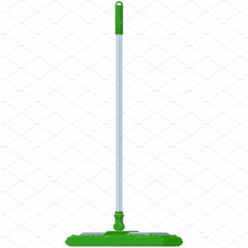 Mop broom vector icon floor clean cover image.
