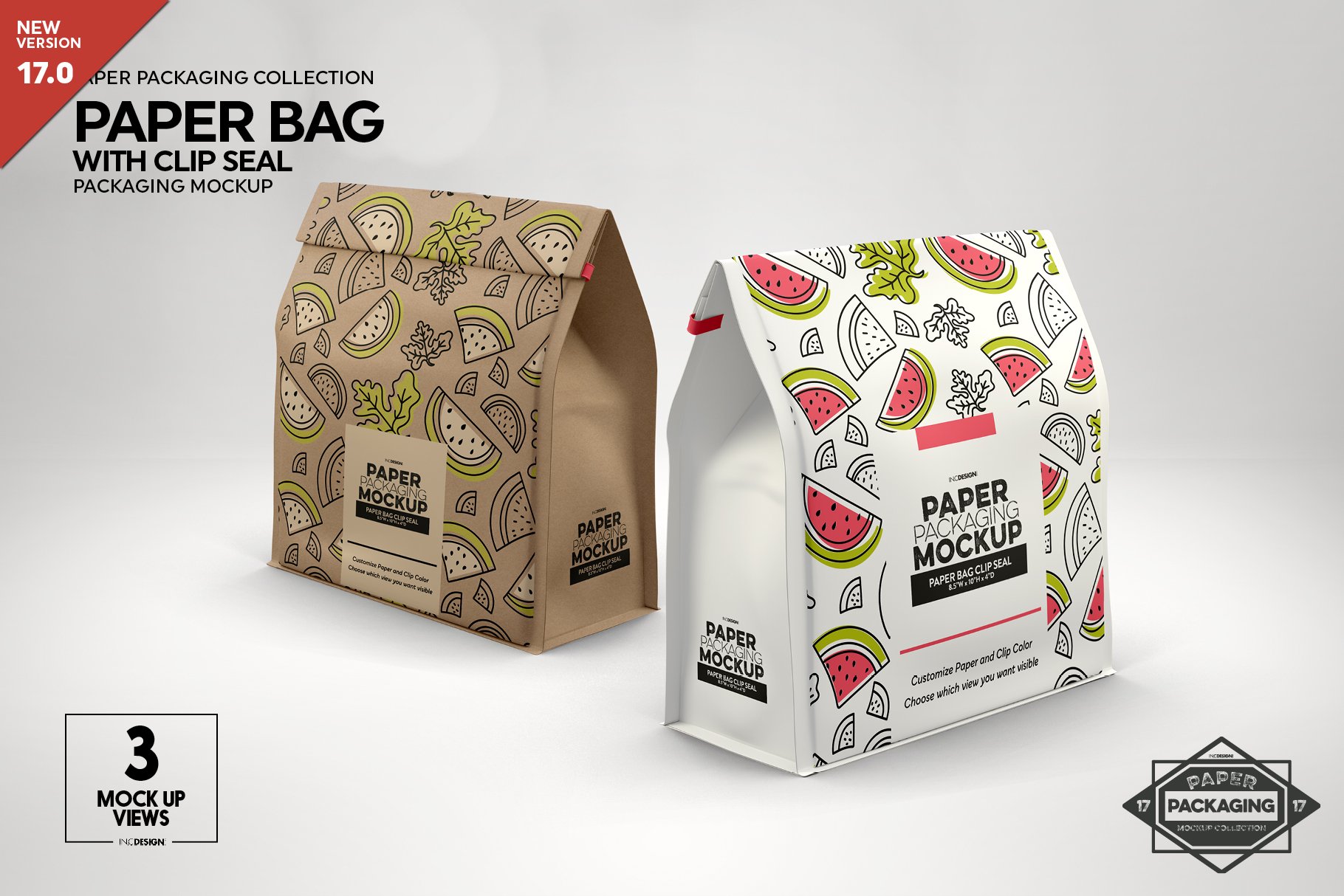 Paper Bags with Clip Seal Mockup cover image.