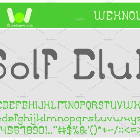 club golf font cover image.
