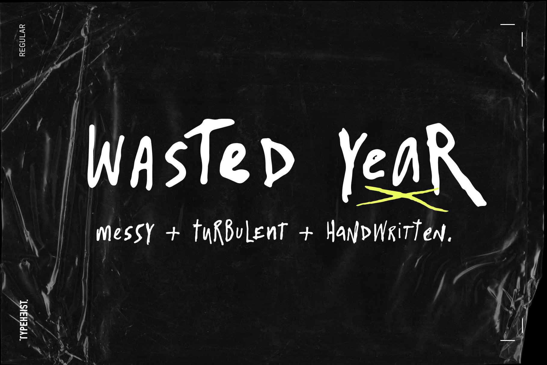 Wasted Year Messy Handwriting Font cover image.