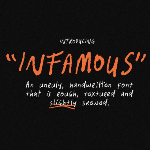 Infamous Unruly Handwritten Font cover image.